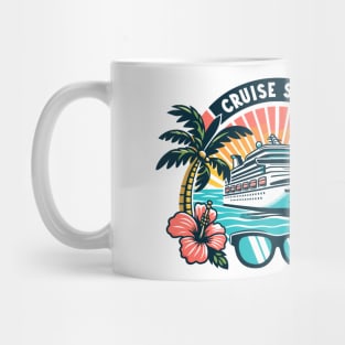 Cruise Squad - Tropical Cruise Ship & Sunset Design Mug
